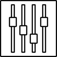 Faders Line Icon vector