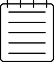 Note Line Icon vector