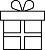 icono de línea de regalo vector