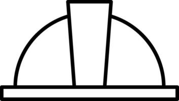 Hard Hat Line Icon vector