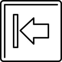 Left Arrow Line Icon vector
