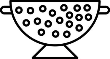 Sieve Line Icon vector