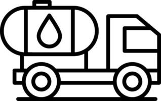 Tank Truck Line Icon vector