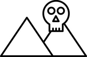 Skull Island Line Icon vector