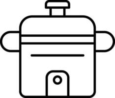 Rice Cooker Line Icon vector