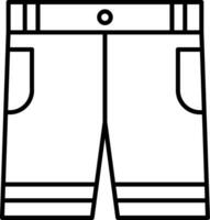 Shorts Line Icon vector