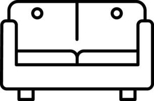 Sofa Bed Line Icon vector