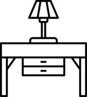 Console Table Line Icon vector