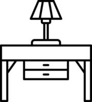 Console Table Line Icon vector