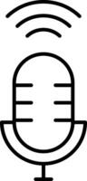 Voice Assistant Line Icon vector
