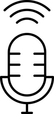 Voice Assistant Line Icon