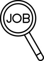 Job Search Line Icon vector