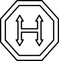 Junction Line Icon vector