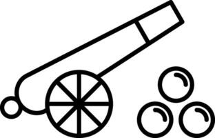 Cannon Line Icon vector