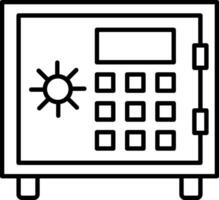 Safety Box Line Icon vector