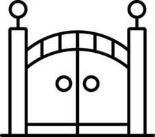 Gate Line Icon vector