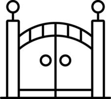 Gate Line Icon vector