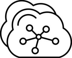 Cloud Line Icon vector