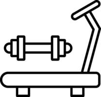 icono de línea de gimnasio vector