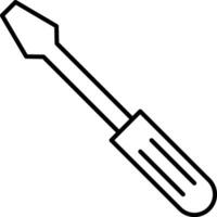 Screwdriver Line Icon vector