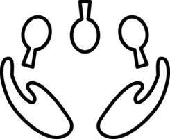 Juggling Line Icon vector
