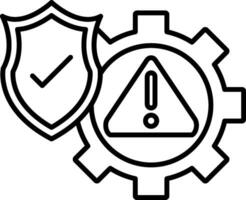 Risk Management Line Icon vector