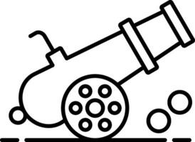 Cannon Line Icon vector