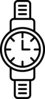 Wristwatch Line Icon vector
