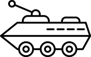 Armored Vehicle Line Icon vector