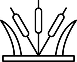 Reeds Line Icon vector