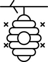 Beehive Line Icon vector