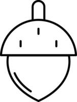Acorn Line Icon vector