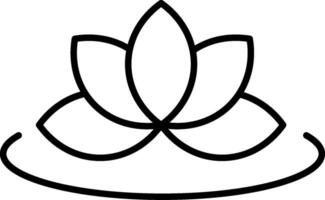 Lotus Line Icon vector