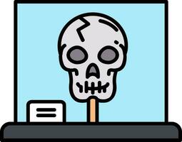 Skull Line Filled Icon vector