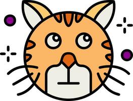 Rolling eyes Line Filled Icon vector