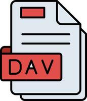 Dav Line Filled Icon vector