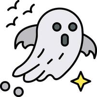 Ghost Line Filled Icon vector