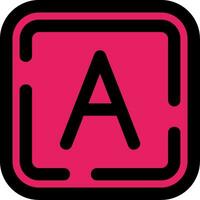 Letter a Line Filled Icon vector