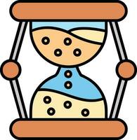 Sandglass Line Filled Icon vector