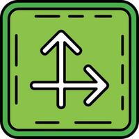 Intersect Line Filled Icon vector