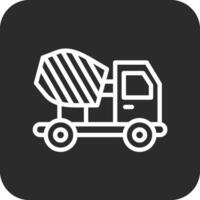 hormigón mezclador camión vector icono