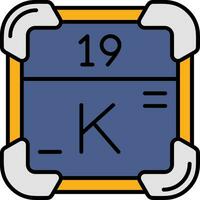 Potassium Line Filled Icon vector