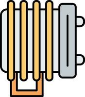 Heater Line Filled Icon vector