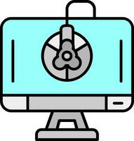 Calibration Line Filled Icon vector