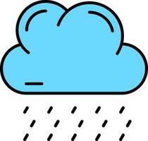 Rainy Line Filled Icon vector