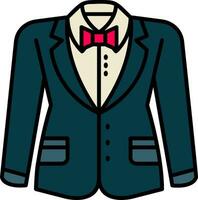 Blazer Line Filled Icon vector