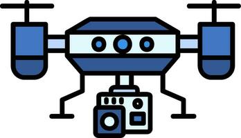 Camera drone Line Filled Icon vector