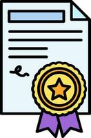 Agreement Line Filled Icon vector