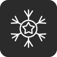 icono de vector de copo de nieve