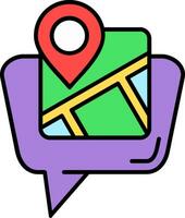 Map location Line Filled Icon vector